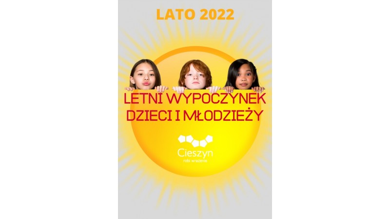 Plakat informacyjny - letni wypoczynek dzieci i młodzieży 